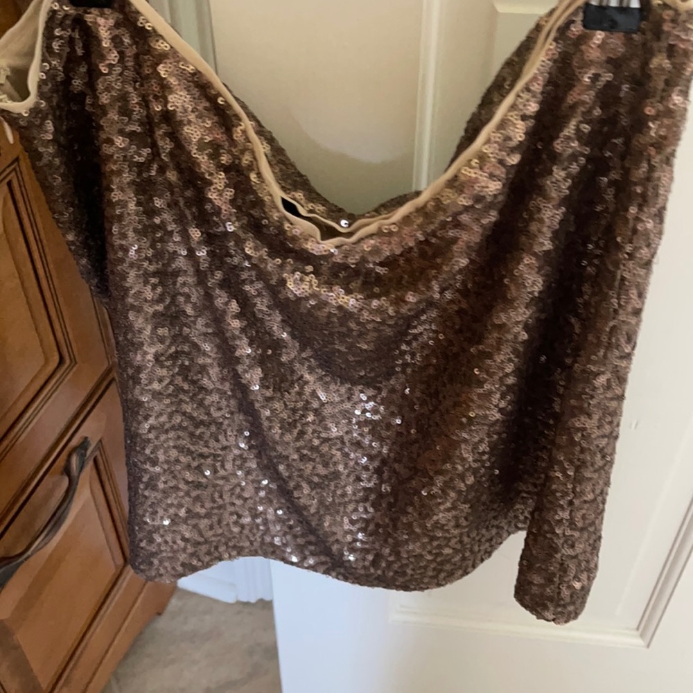 Gap gold sequin mini skirt size 14 worn once